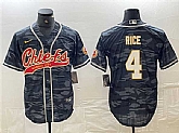 Men's Kansas City Chiefs #4 Rashee Rice Gray Camo Cool Base Stitched Baseball Jersey,baseball caps,new era cap wholesale,wholesale hats